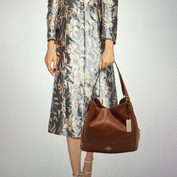 Coach Edie 31 Saddle Tan Leather Double Handled Shoulder Bag - Picture 2 of 16